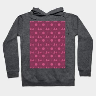 Pink Mini Bow & Polka Dot Pattern Hoodie